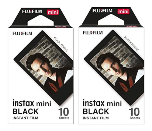 Kit Fujifilm Cartucho Fuji Instax Mini Negro 20 Hojas