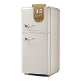 Tymyp Mini Refrigerador Retro, Refrigerador Pequeno Con Cong