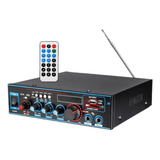 Amplificador De Áudio Digital Bluetooth Fm Mp3 Usb Microfone