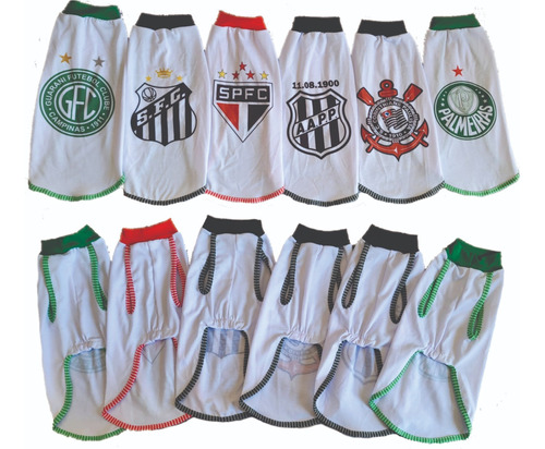 Roupa Para Cães Time De Futebol Malha N 16 = 82 Cm Comprim