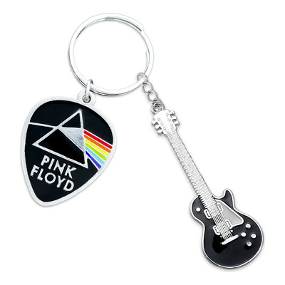 Pink Floyd Llavero Logo Banda Con Guitarra Musica Accesorio | Meses sin interés