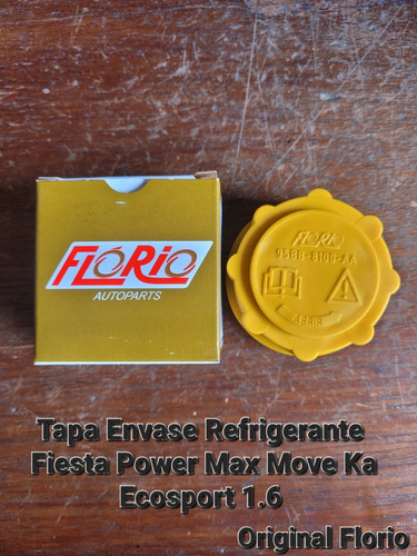 Tapa Envase Refrigerante Ford Fiesta Power Max Move Ka. Foto 2