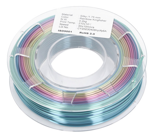 Filamento De Impresora 3d Pla Rainbow De 1,75 Mm, Color Degr