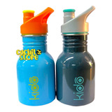 Pack 2 Botellas Metalicas Kido 335ml Para Niños Agua Bebida