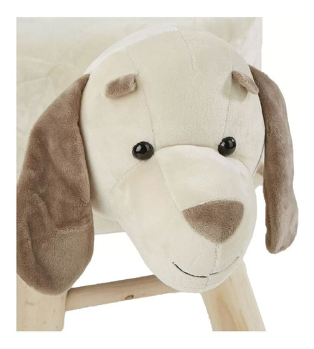 Puff Banquito Animalitos Perro Infantil Peluche Niño Lavable