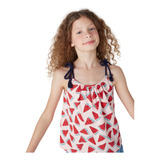 Blusa Regata Infantil Feminina Em Alças Finas Hering Kids