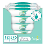 Pack 12 Paquetes Toallitas Humedas Pampers Wipes Ld 576un