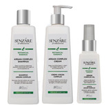 Senzare Kit Argan Shampoo 300 Ml Crema 300 Ml Aceite 60ml