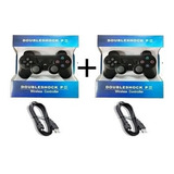 Kit 2 Manete Controle Compativel Sem Fio Playstation 3 Ps3