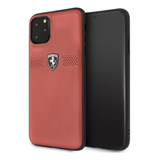 Funda Case Piel Ferrari Rojo Para iPhone 11 Pro  Max 