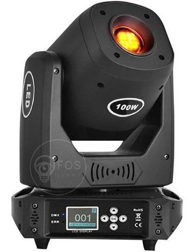 Moving Spot Led 100w Dmx 8 Cores 14 Gobos Prisma Dj Festas