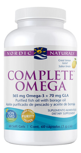 Nordic Naturals  Complete Omega 3-6-9 Sabor Limón