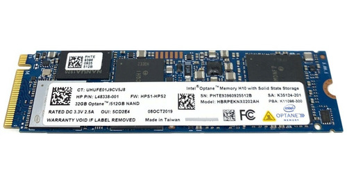 Intel Optane H10 32gb Memory + 512gb Nand M.2 2280 Nvme Pcie