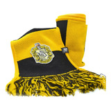 Bufanda Harry Potter Hufflepuff Rayada Con Escudo Desko