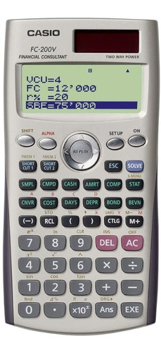 Casio Fc-200v Financial Calculator With 4-line Display