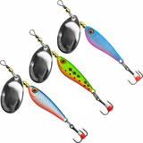 Cuchara Jig Spinner Minnow #2 Señuelo Pesca 10 Grs Kit X 3