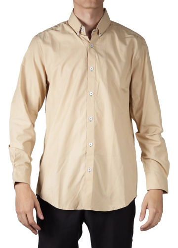 Camisa Caballero Frank Porter Lisa Café Fp.1012