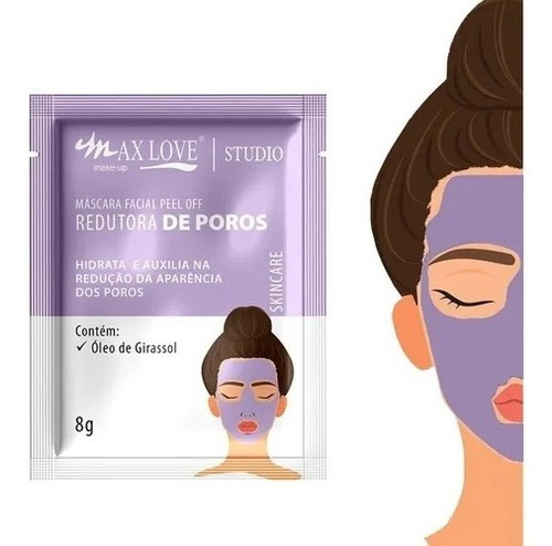 Máscara Facial Peel Off Redutora De Poros 8g - Max Love