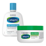 Set Cetaphil Crema Hidratante 250g + Gel De Baño Suave 500ml