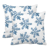 Fundas De Almohada Navideñas 18x18, Snow Winter With Snowfla