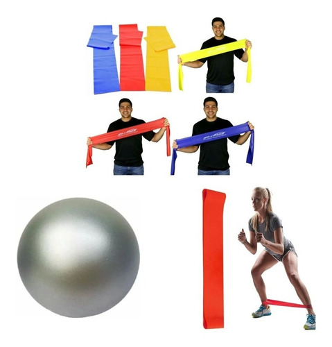 Kit Pilates Pelota Go Band Bandas Fitness Entrenamiento