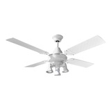 Ventilador Premium Blanco Spot Ruka Palas Madera Mym