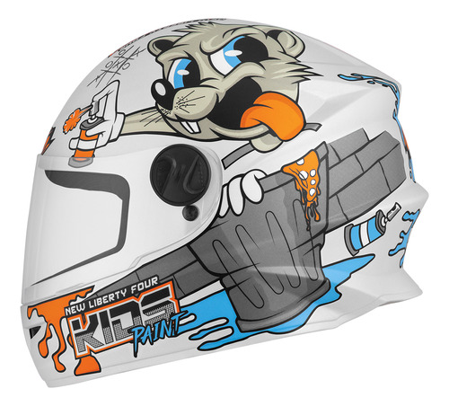 Capacete Moto Pro Tork Infantil Paint Coelho Liberty Four