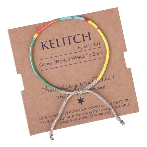 Kelitch Pulseras De Eslabones Para Mujer Miyuki Con Cuentas