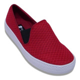 Zapato Confort Resorte Tenis Slip On Acojinado Plataforma