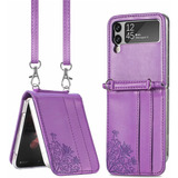 Funda Para Samsung Galaxy Z Flip 3 / Violeta Con Correa