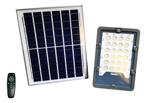 7 Pack Reflector Led Solar 100w Uso Interiores Y Exteriores Carcasa Gris Luz Luz Blanca Fria 6500k