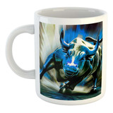 Taza Ceramica Toro Wall Street Finanzas Inversiones M4