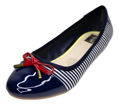 Balerina Textil/charol Rayas Holly Hearts - Manolo 148x