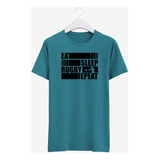Remera Picton Eat Sleep Rugby Repeat Turquesa