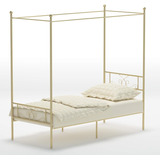 Base De Cama Con Dosel Dorada Individual Weehom