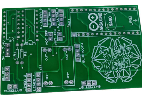 Pcb Seguidor De Linea, Laberinto, Futbol,bluetooth,arduino 