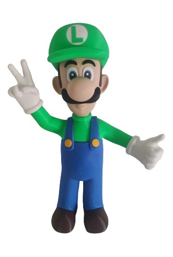 Boneco Luigi, Impressão 3d, Action Figure, Decoração