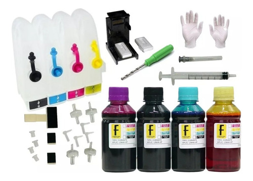 Bulk Ink P/ Hp 2136 1115 3636 2529 4729 + 400ml Tintas 664