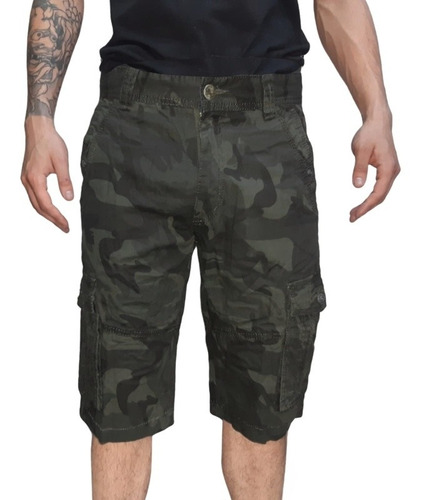 Bermudas Cargo Camuflada Hombre Talle 50 Al 54