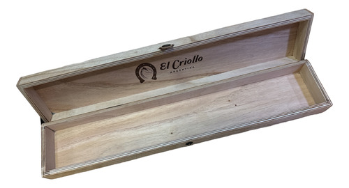 Caja De Madera El Criollo Para Cuchillos Medidas 8x5x50cm