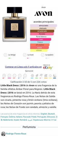Fragancia Femenina Little Black Dress - mL a $2500