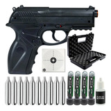 Pistola C11 Rossi 6mm 10 Co2 + Oleo + Case + Munição + Alvos