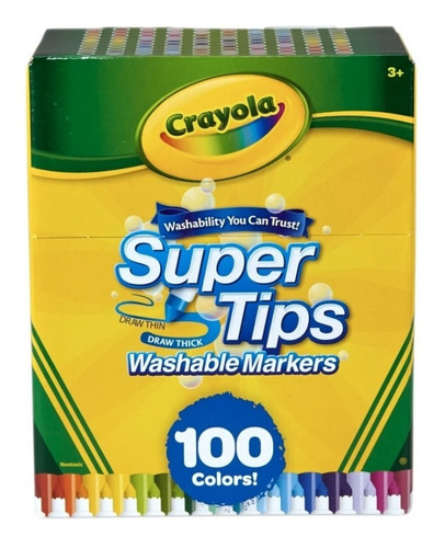 Crayola Super Tips 100 Plumones De Colores Diferentes Nuevos