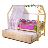 Cama Nido Casita Bv Infantil Para Niños - 1,5 Plaza