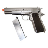 Arma De Pressão Airsoft 1911 Matte Chrome E006a-sv