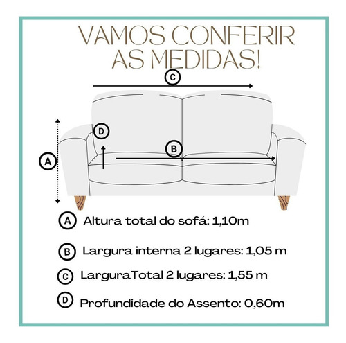 Capa De Sofa 2 Lugares Lisa Avulsa Cor Chumbo