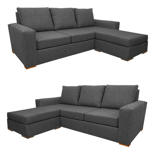 Sillon + Puff Camastro Reversible Rinconero Premium Chenille