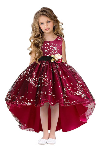 Mycity® Vestido De Princesa Floral Sin Mangas Para Niña