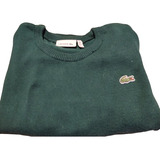 Sweter Niño Lacoste Original Talle 4 Verde Impecable
