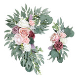 Boda Flor Swag Arco Flores Flores Artificiales Enredaderas